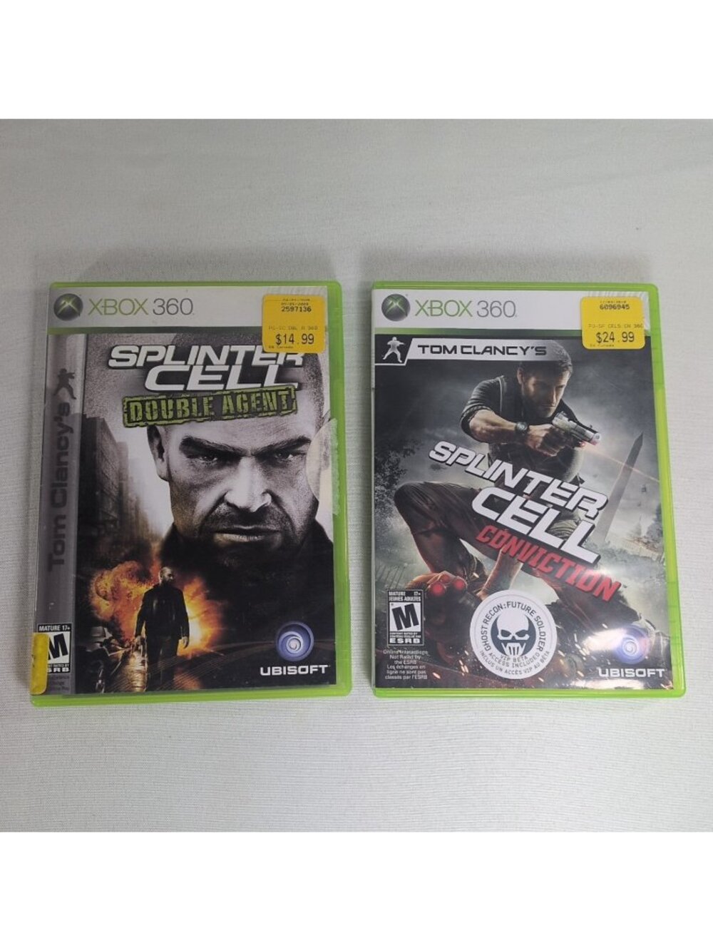 Tom Clancy's Splinter Cell Lot Double Agent & Conviction CIB Tested Manuals